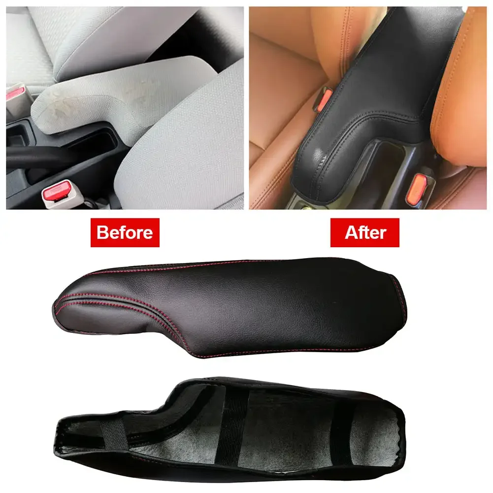 Car Armrest Box Center Console Lid Armrest Cover Car Accessories PU Leather Cover for Honda Fit 2014 2015 2016 2017 2018 19 2020