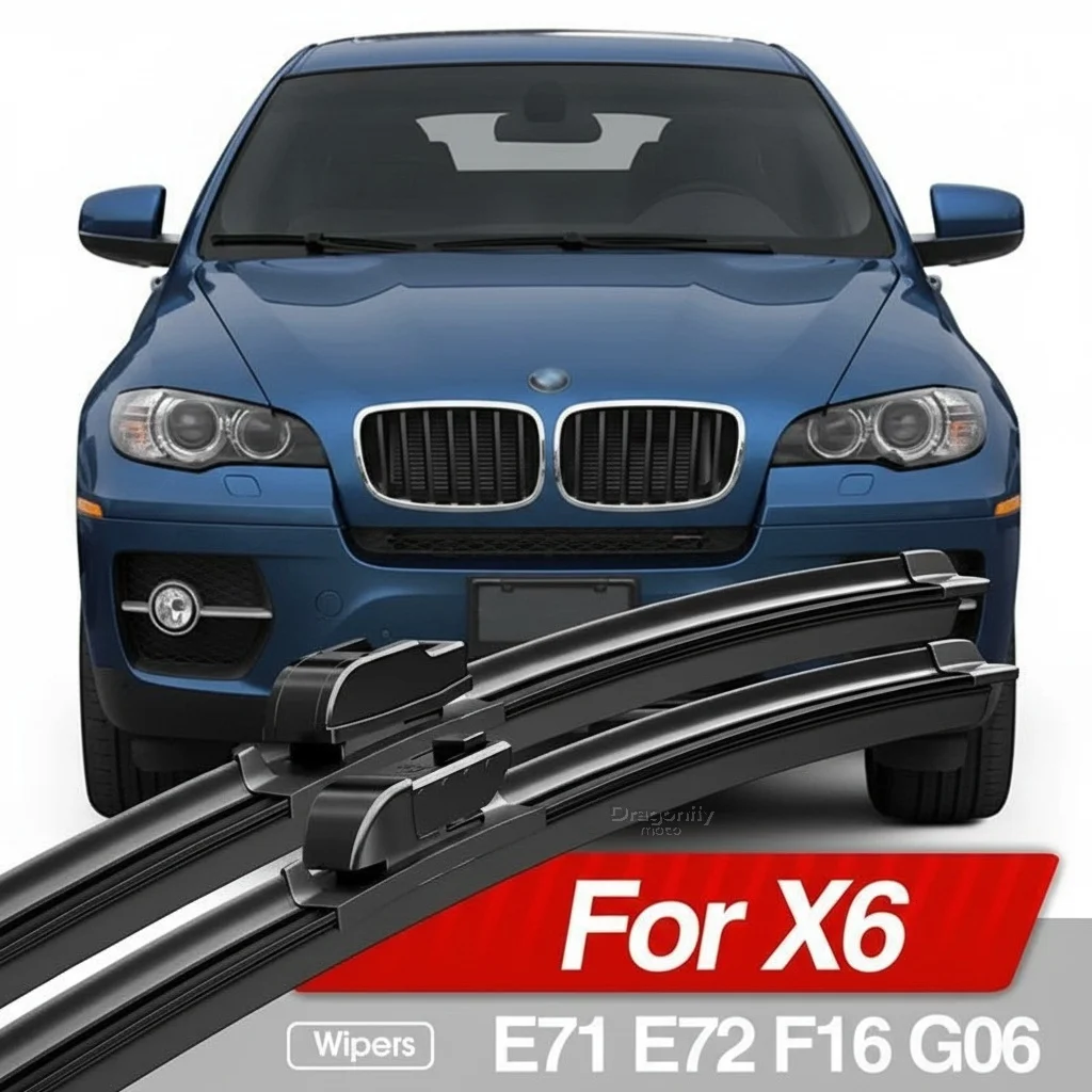 

For BMW X6 E71 E72 F16 G06 2008-2023 Front Windshield Wiper Blades 2pcs Windscreen Window Accessories 2012 2015 2016 2019 2020