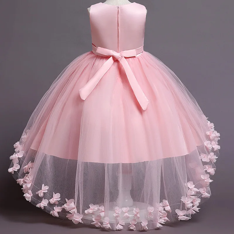 New Girls Kids Flower Elegant Causal Princess Party Dresses Children Clothing Christmas Birthday Wedding Party Baby Girl Dress