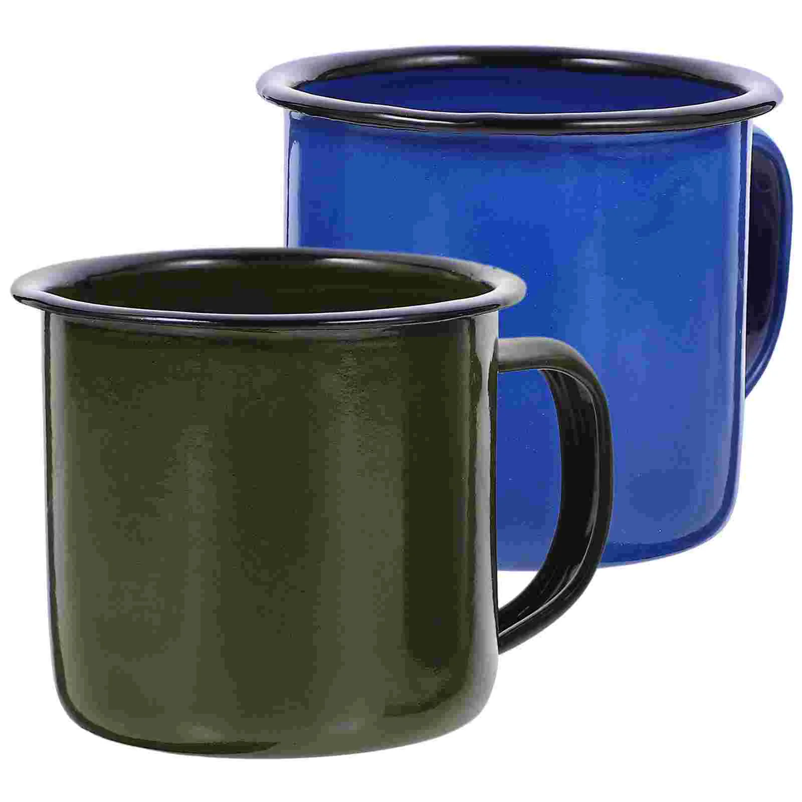 

2 Pcs Cup Colored Enamel Mug Small Water Coffee Travel Mugs Espresso Concentrate