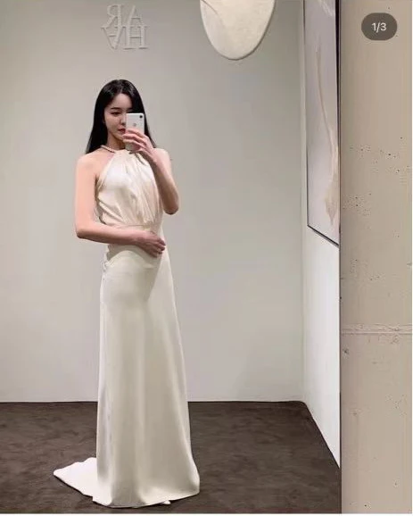 Eenvoudige Trouwjurken Schede Strapless Rits Trouwjurken Satijn Slechtloze Bruidsjurk Vestido De Noiva Robe De Mariée