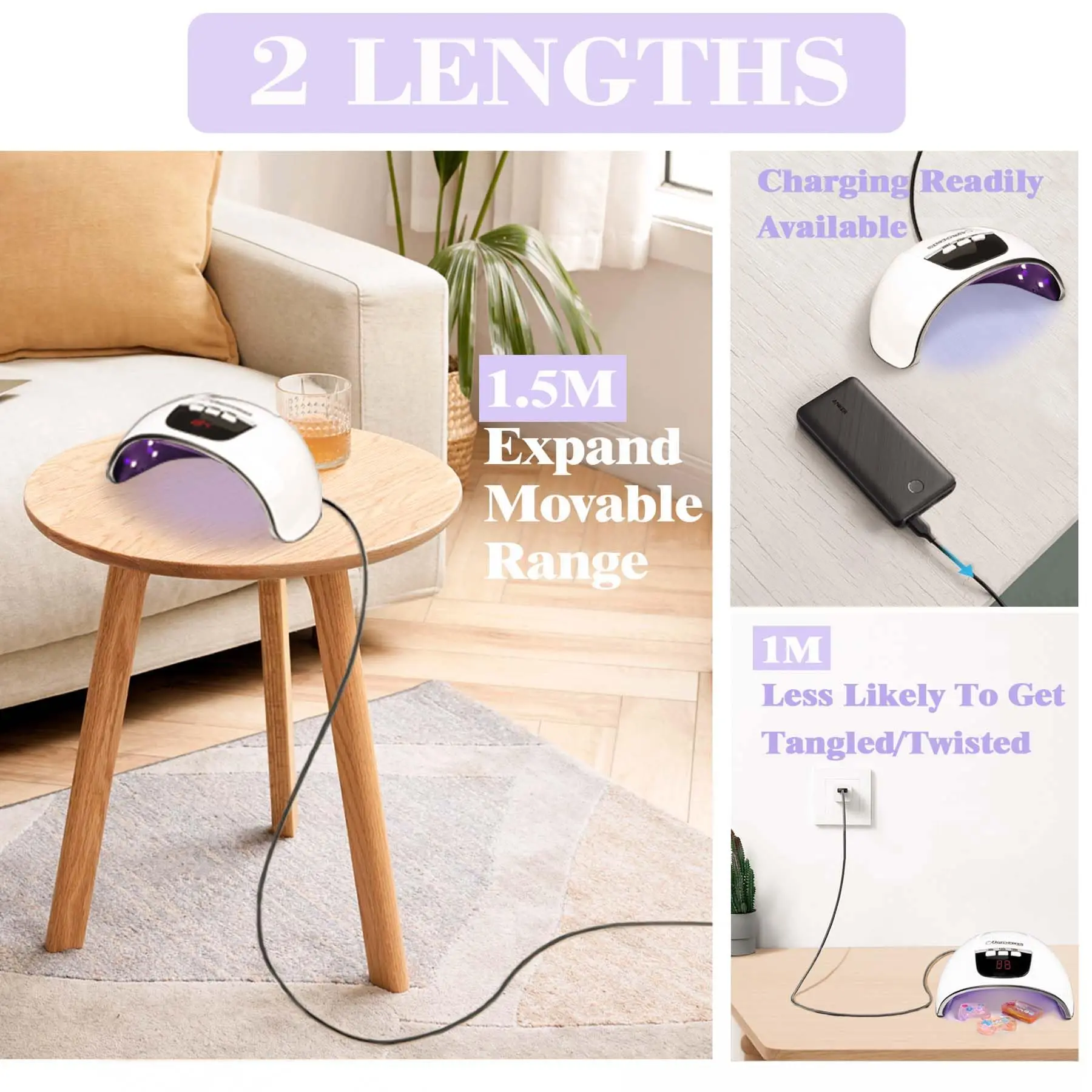 LINMANDA LED lampe UV 54W résine polymérisation lumière Gel vernis à ongles 3 réglage de minuterie capteur automatique alimenté par USB pour novice bricolage ou utilisation en Salon