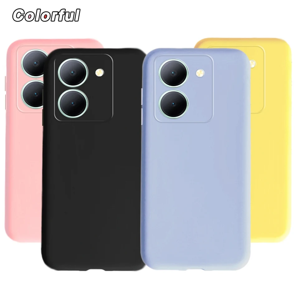 Pure Color Silicon Case For Vivo Y36 4G 5G 2023 Matte TPU Back Cover For VivoY36 Y 36 Global V2247 Fundas