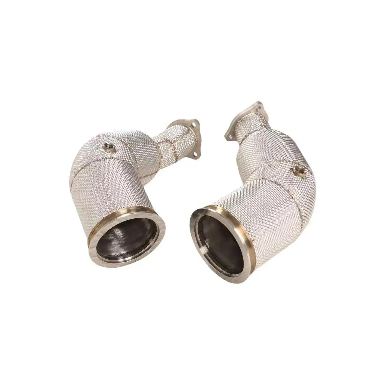 Downpipe for Audi RS4 RS5  B9 2.9T V6 Exhaust Pipe With Heat Shield  T304 Stainless Steel Racing Performance