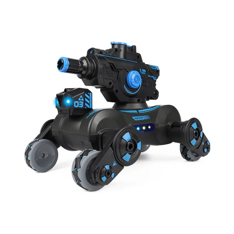 RC Auto Waterbal Robot Hond Spray Muziek Licht Afstandsbediening Gebaar Sensing 2.4G 360 Roterend Schieten Speelgoed