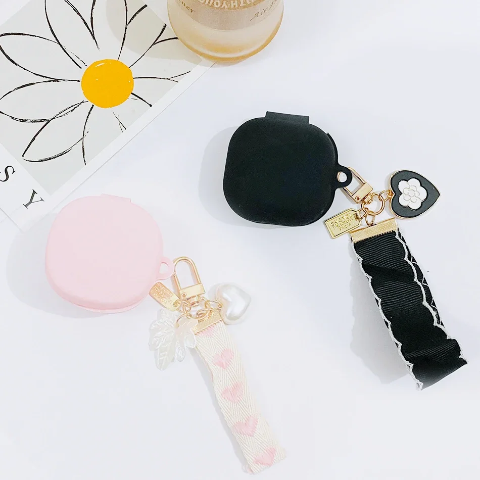 Para soundcore r50i/r50nc caso moda flor pingente cordão/urso bonito silicone fone de ouvido capa para soundcore r50ync capa