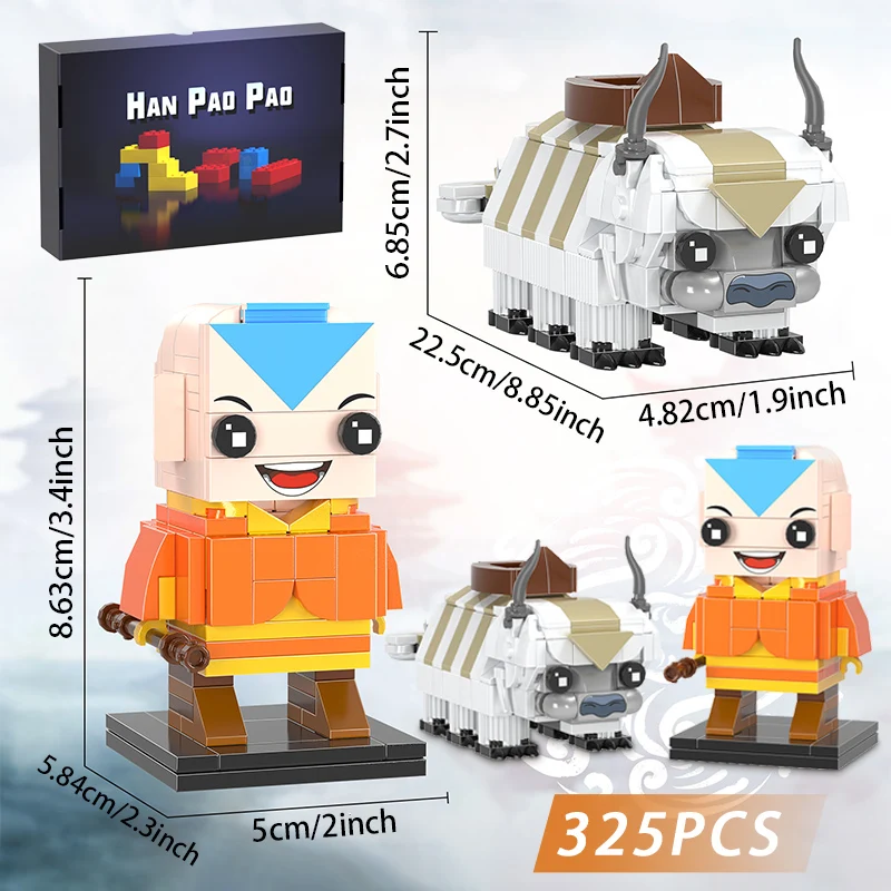 Avatares The Last Airbenderes Building Blocks Set Aang Appa Momo 2 in 1 Animaction Figure Bricks Model Toys for Kids Xams Gift