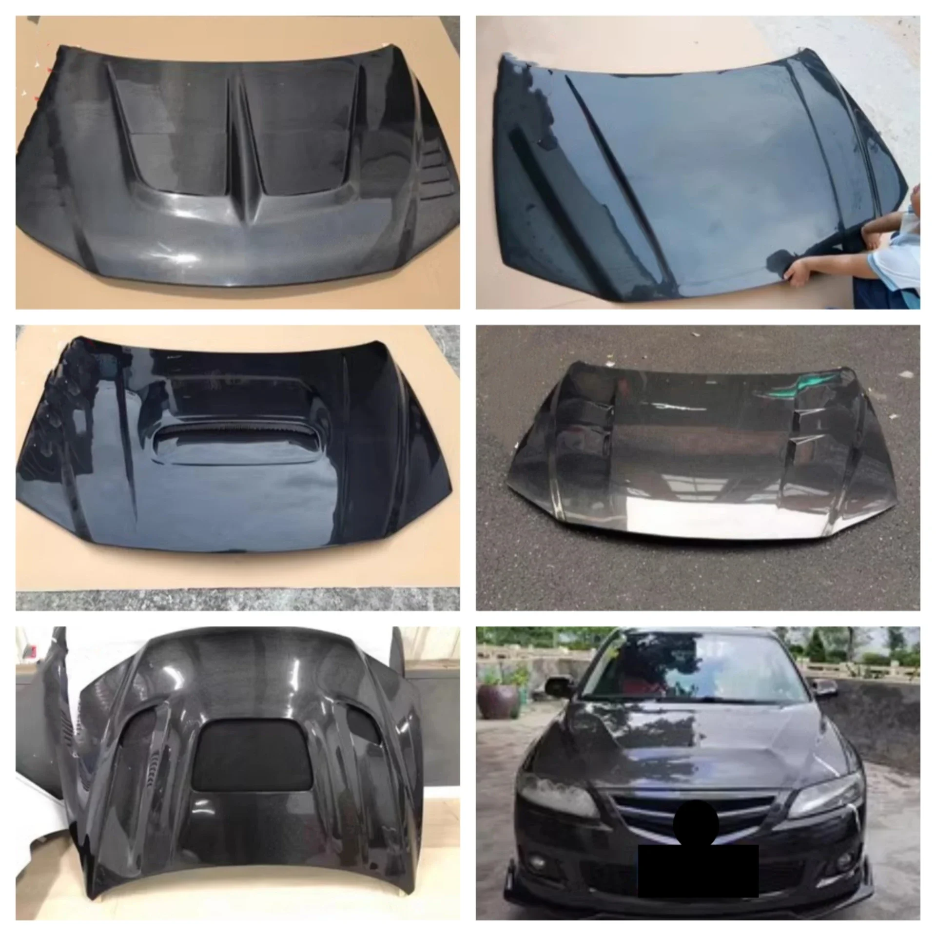 Body Kit Carbon Fiber Engine Cover for Mazda 6 M6 Bonnet Convert Light Weight Hood Car Accessories