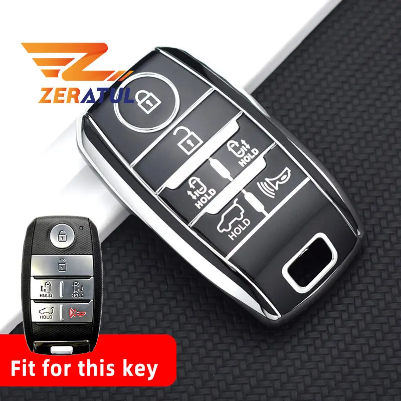 5/6Button Shell TPU Smart Keyless Remote Car Key Case Cover for Kia Sedona Grand Carnival Snugly Sorento L580 Kia Doule Carnival