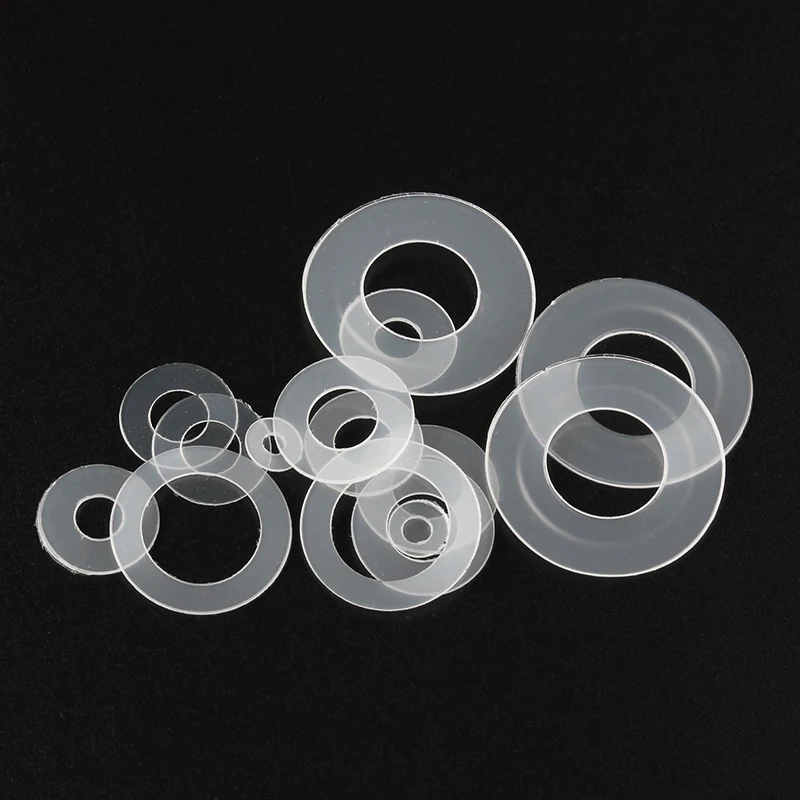 M2 M3  M4  M5 M6 M6.5 M8 Nylon Gasket Insulating Wear-Resistant Flat Washer White Round Plastic Hard Plastic Ultra-Thin Gasket