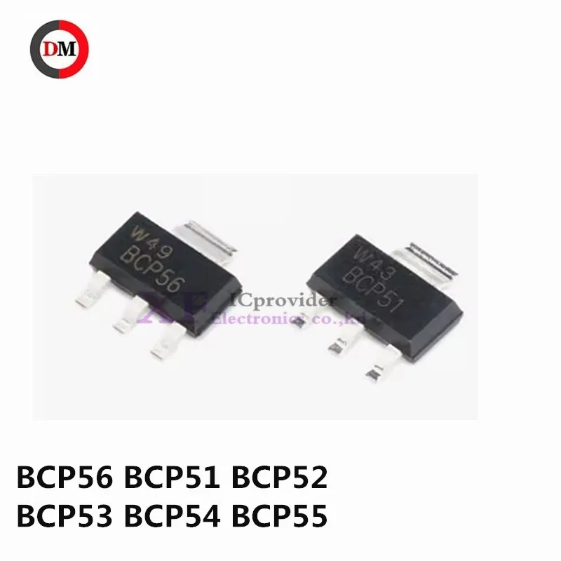 

100pcs/lot BCP56 BCP51 BCP52 BCP53 BCP54 BCP55 BCP56-16 SOT223 