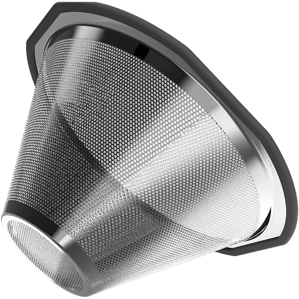 Reusable 304 Stainless Steel Coffee Filter for Kalita Wave 185 Brewer with Super Fine Mesh Filtration and Dishwasher Safe Design