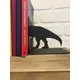 Metal Book Holder Man Reading Newspaper Dinosaur Office Home Elegance Library Escaped Human Figure Bookends Stand For Books Top