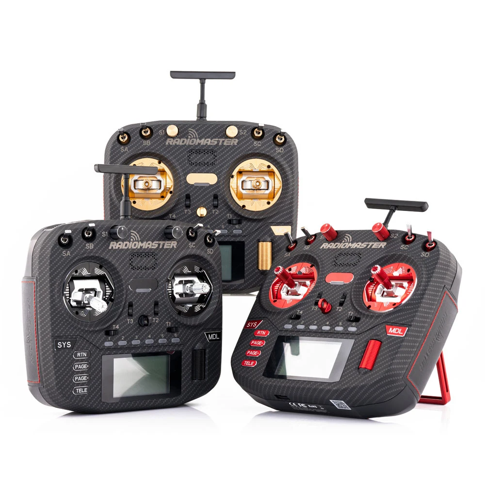 

In Stock RadioMaster Boxer Max Version With CNC AG01 Hall Gimbals Carbon Fiber ExpressLRS 2.4G 16ch Transmitter Remote Control