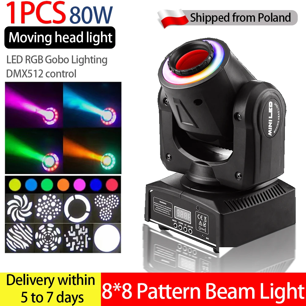 1 PZ 540 °   Professionale DJ Disco Party Light DMX512 Audienza controllata dal suono Luce per il viso 8 * 8 Modello Fascio di luce Festival di nozze