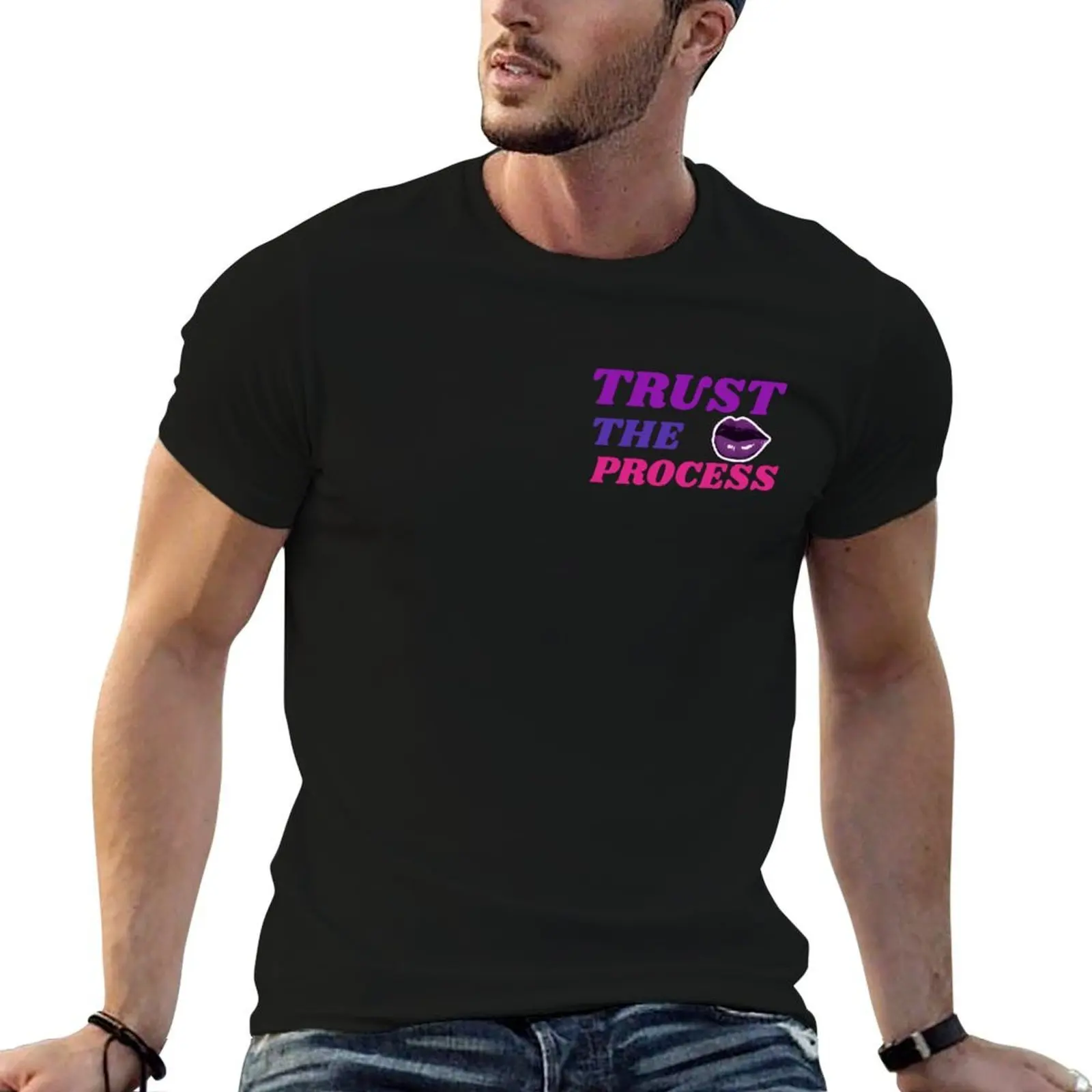 T-shirt OPTIMISTIC LIP SERVICE, T-shirt de sport pour grands et grands-tailles