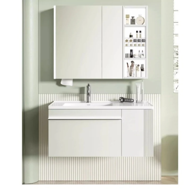 

Ceramic integrated basin, bathroom cabinet, combined bathroom, washing cabinet, simple counter cabinet