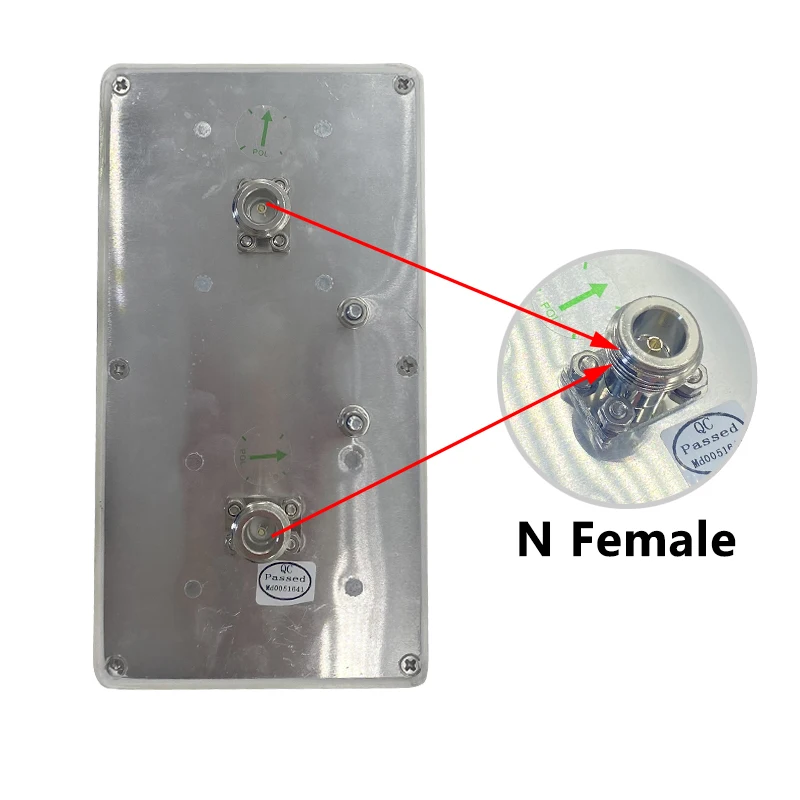 Imagem -06 - Antena Aérea Impermeável Exterior da Polarização Dupla para o Impulso do Sinal Painel Direcional do mo Ganho Alto 14dbi 5.8g Fêmea n