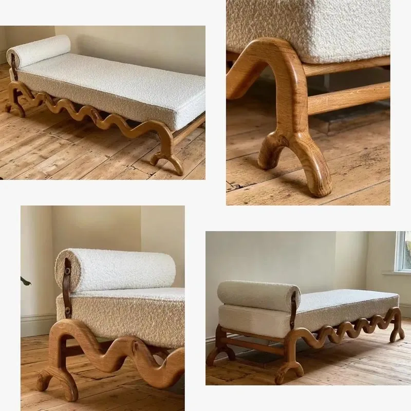 Nordic Creative Solid Wood Sofa Chair Designer Antique Bench Lobby Door Shoe Changing Stool Bedroom Bedside Stool