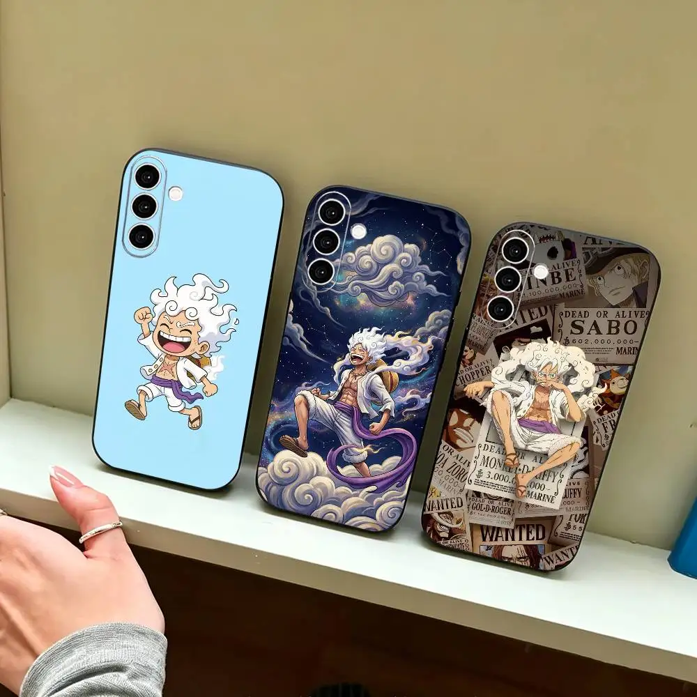 A-Anime Ones Pieces Nika Luffys  Phone Case For Samsung Galaxy A73,A72,A71,A70,A53,A52,A51,Others Soft Black Cover