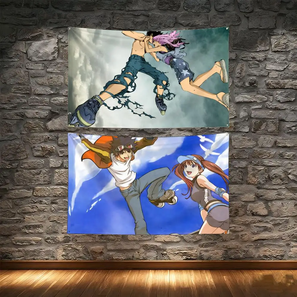 Urban Extreme Sports Anime A-Air Gear Flags Tapestry Creative Pattern Photo Living Room Wall Art Party Outdoor Decor