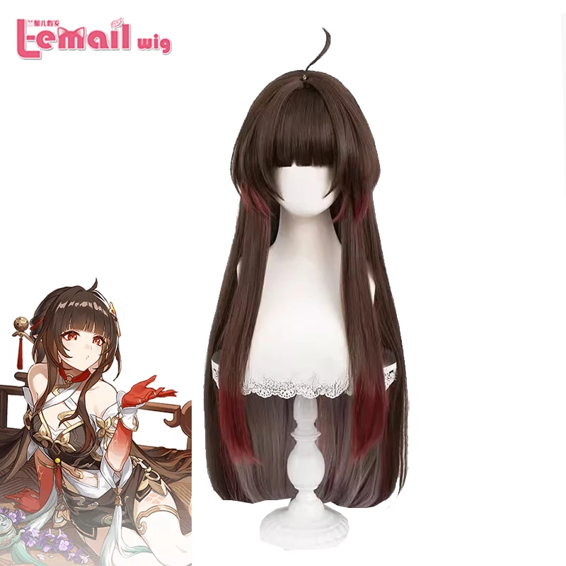 L-email wig Synthetic Hair Game Honkai Star Rail Lingsha Cosplay Wig 90cm Long Mixed Color Cosplay Wigs Heat Resistant Wig