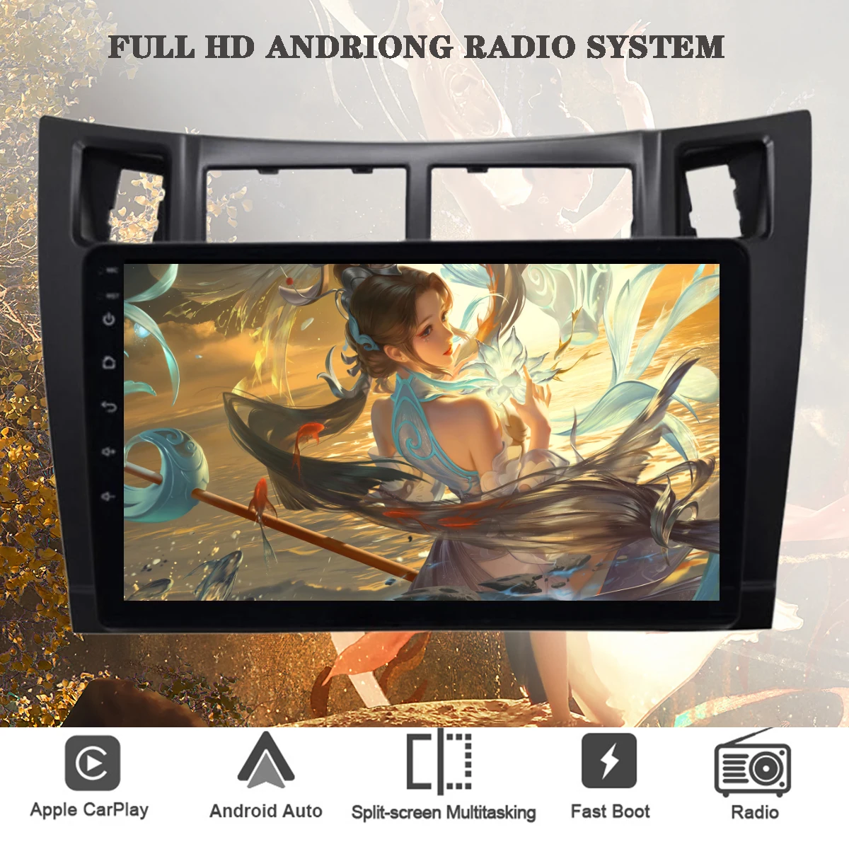 

8G+128G Carplay Android14 Car RADIO For Toyota Yaris 2005 2012 Car Multimedia DVD Player GPS Navigation Bluetooth 2din Autoradio