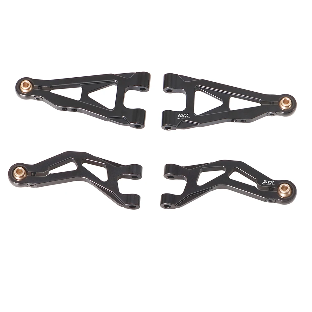 KYX Racing Aluminum Front Suspension Arm Set Upgrades Parts Accessories for 1/14 RC Crawler Car ARRMA Mojave Grom