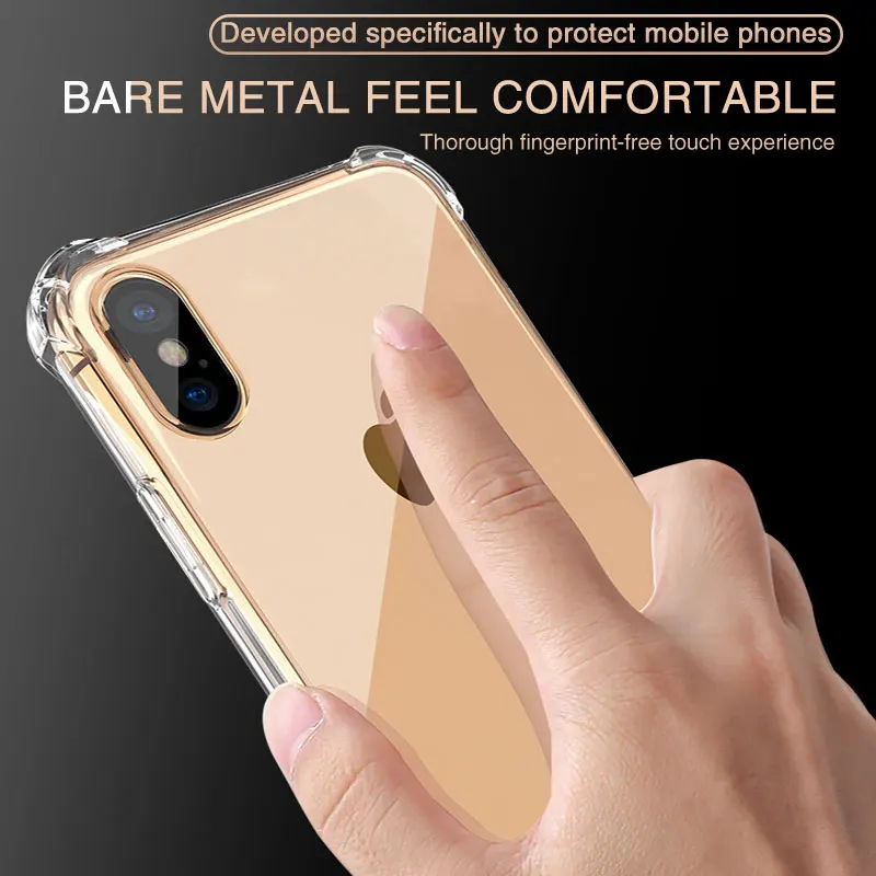 Luxury Clear Shockproof Phone Case For iPhone X Xr Xs Max Case 11 12 13 14 Pro Max 8 7 6s Plus SE 2020 Silicone Back Cover image 3