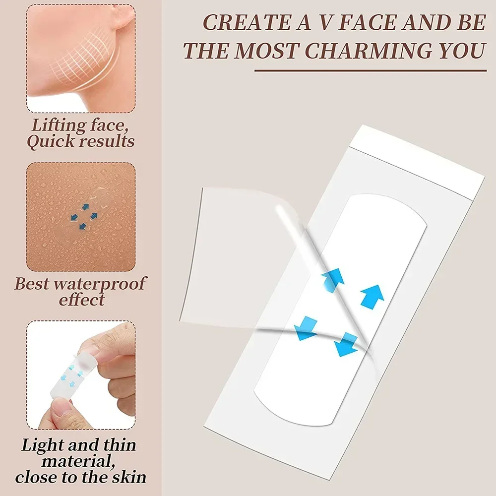 60pcs Invisible lifting tape for face firming, lifting nasolabial folds and drooping corners of the eyes