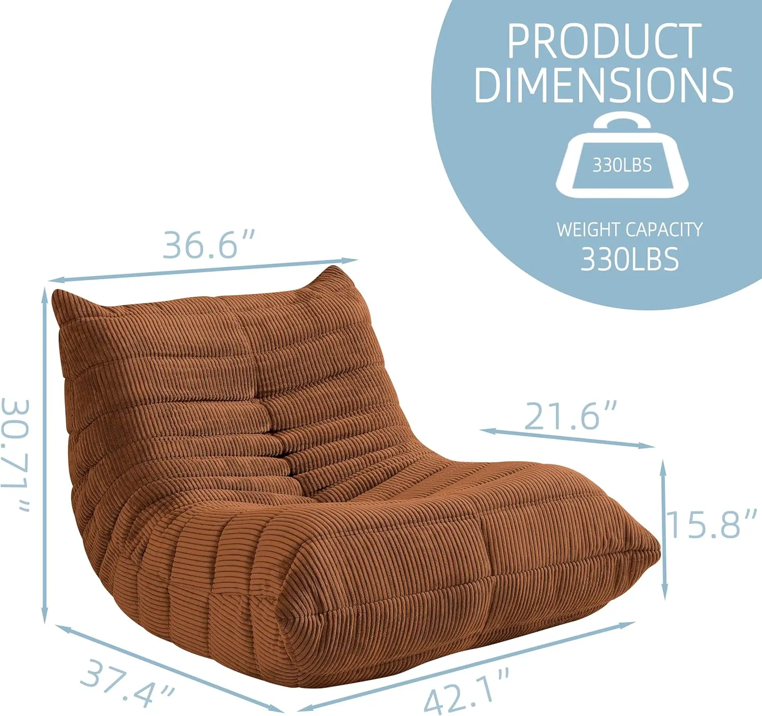 Sofa Chair - Bean Bag Chairs For Adults, Togo Sofa Togo Chair Lazy Floor Sofa Couch Corner Chair Lounge Chair For Living Room