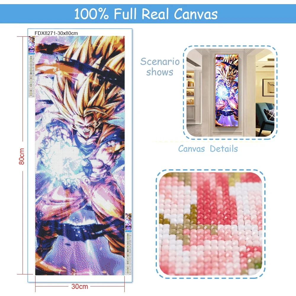 Large Sizes Diamond Painting P - Resin Art Goku ulasan dan harga