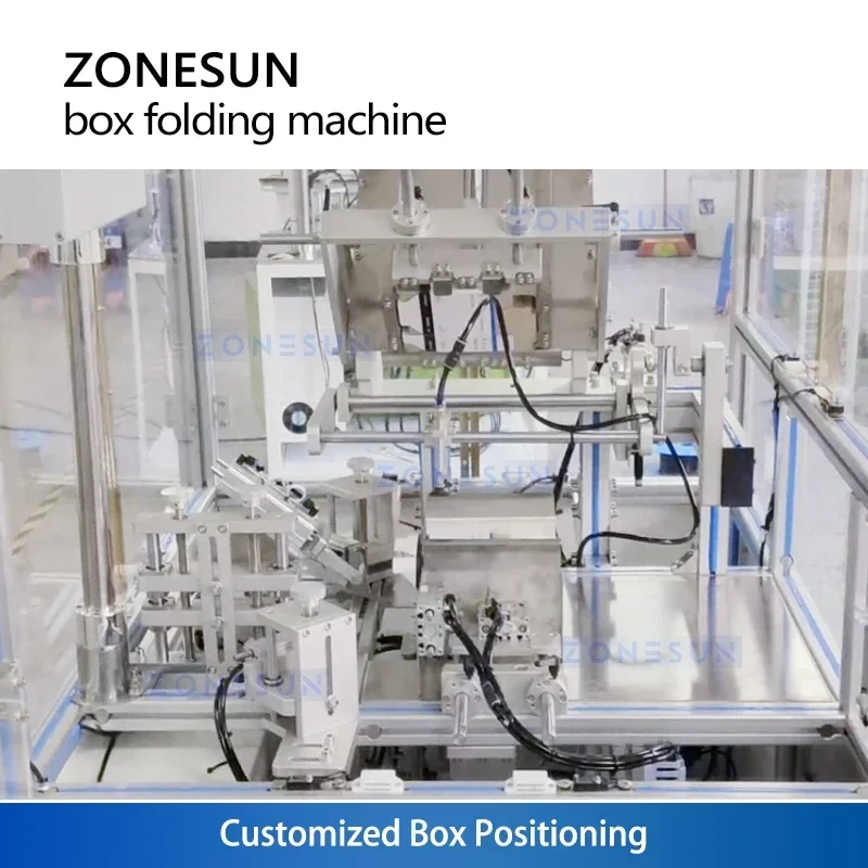 Zonesun ZS-KDJ100 Lock Bottom Cartoning Machine Carton Caixa de papelão que faz a máquina de formação de papelão