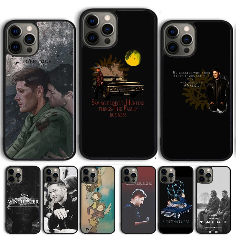 Supernatural Winchester Phone Case Cover For iPhone 15 16 14 13 12 Pro Max mini 11 Pro Max XS X XR Plus Coque Shell