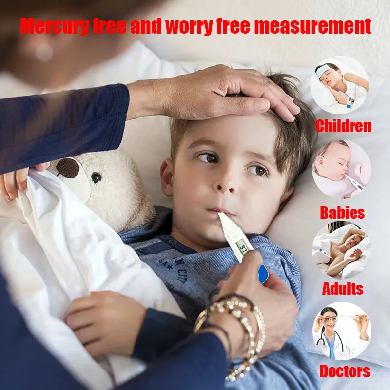 Digital Thermometer For Adults And Kids Oral Thermometer For  Rectal Underarm Thermometer For Babies With Fever Alarm Medical