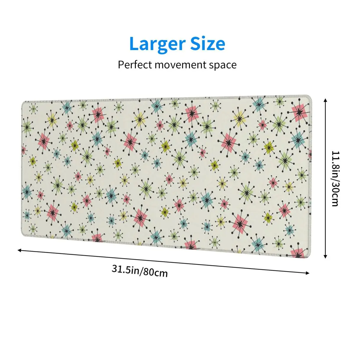 Large Mouse Pad Atomic Era Graphic Gamer PC Laptop Mats Keyboard Carpet Computer Gaming Office Accessories Desk Mat