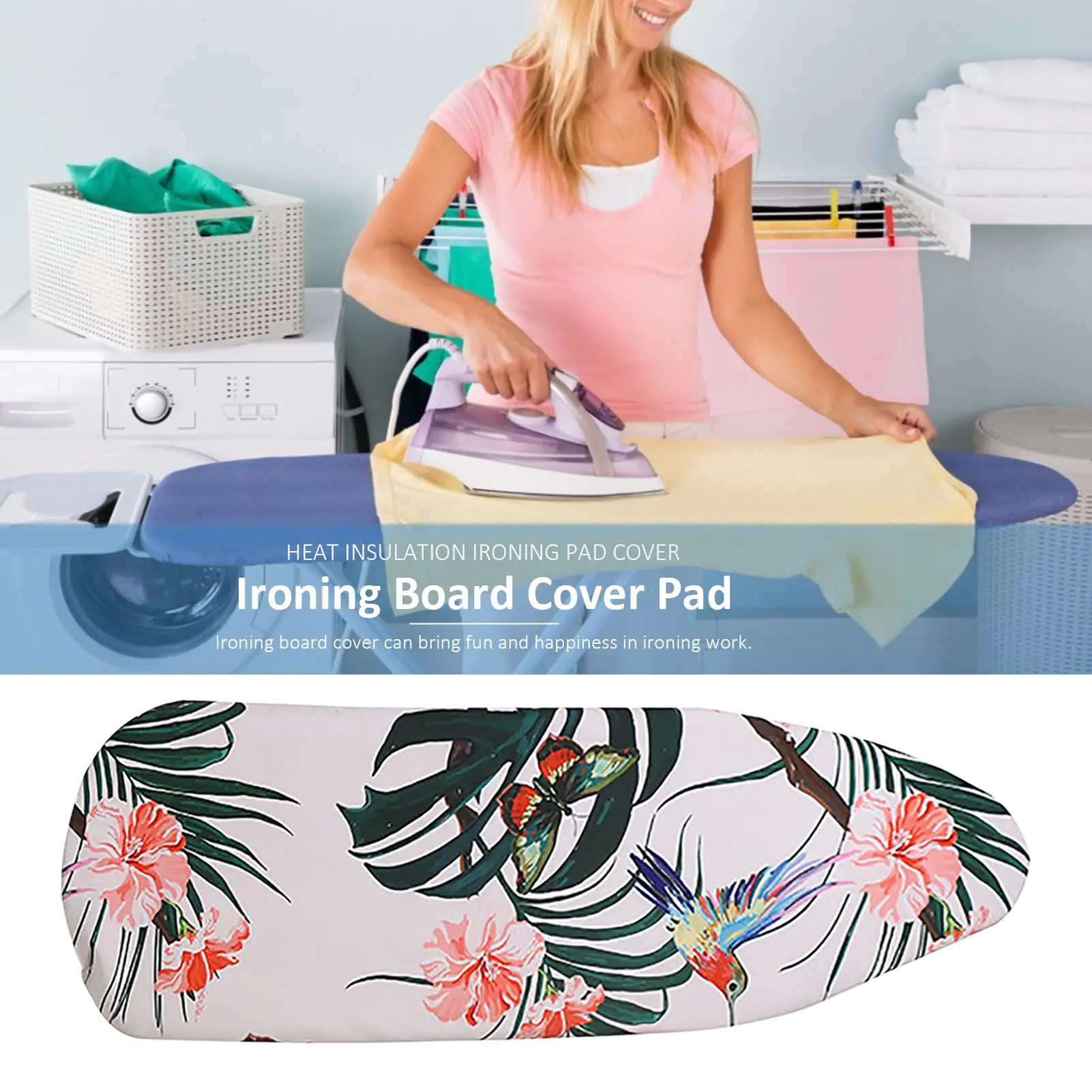 5 Styles Home Ironing Board Cover 140 X 50 Cm Washable Non Slip Heat Insulation Ironing Pad Cover