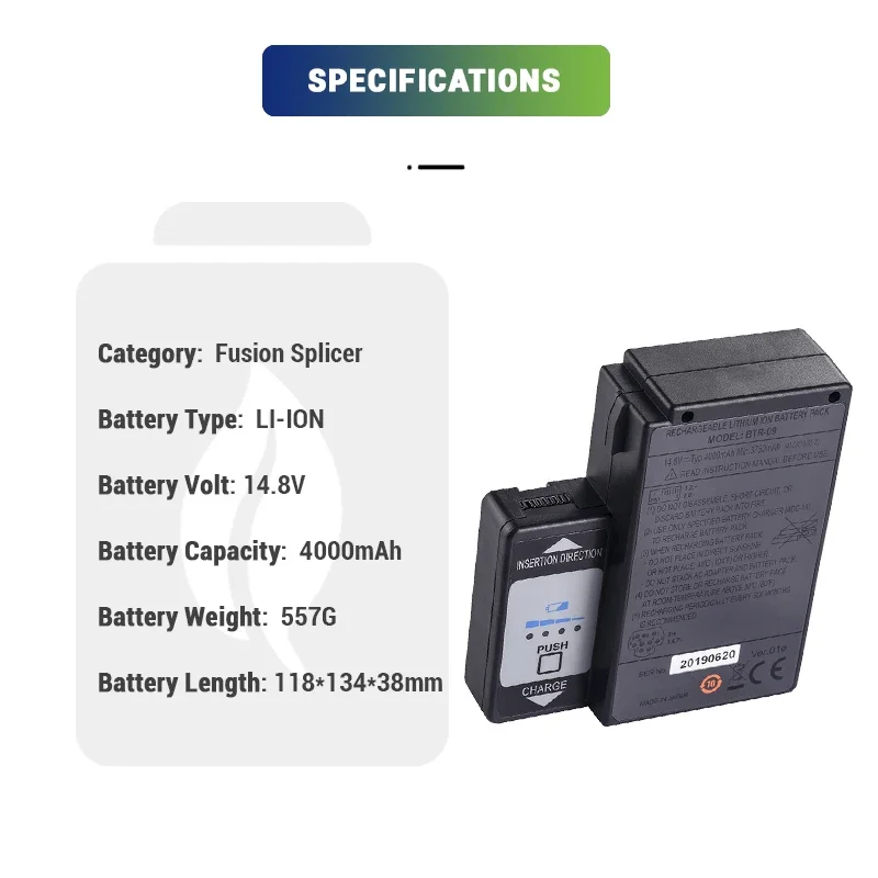 Li-ion 14.8V 4300mAh Battery Replacement BTR-09 FSM-70S FSM-80S FSM-61S FSM-80C for Fujikura Fusion Splicer