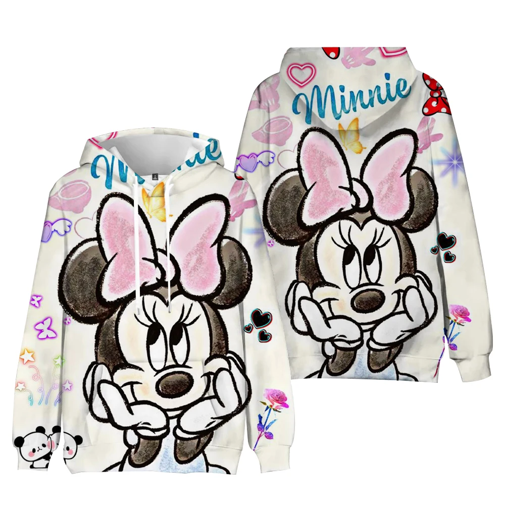 Disney Cartoon Print Hoodie Women Funny Hip Hop Mickey Minnie Mouse Print Autumn and Winter Fashion Harajuku Sweater Men Hoodie