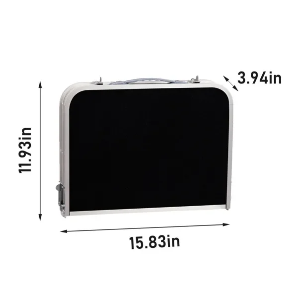 طاولة تخييم محمولة قابلة للطي بطول 3 أقدام، 3 ارتفاعات قابلة للتعديل، طاولة جانبية خفيفة الوزن للفناء، مقبض حمل، أسود