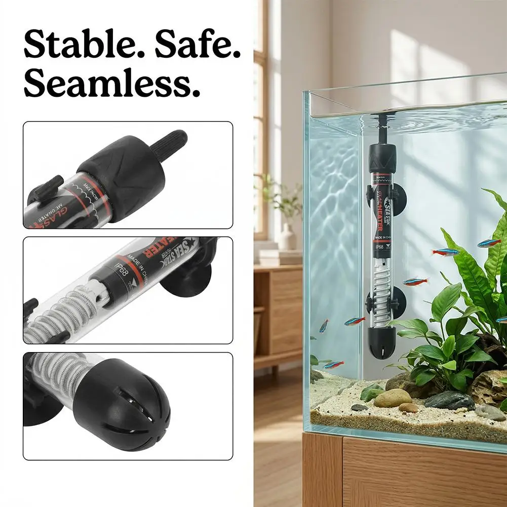 

25W/50W/100W /200W/300W Aquarium Submersible Fish Automatic Water Heater Submersible Water Heater Aquarium Water Heater