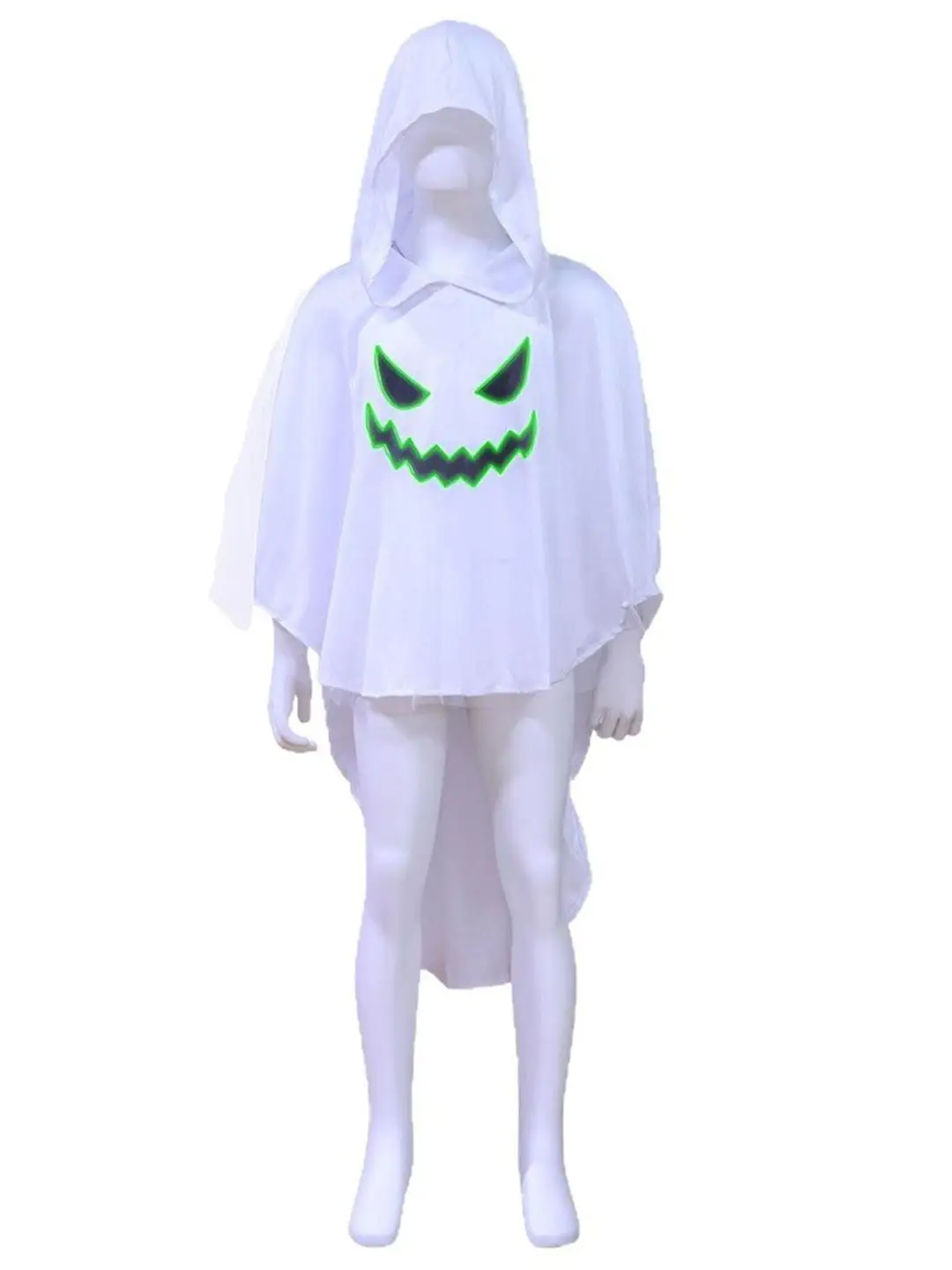 ชุดคอสเพลย์เด็ก ผีขาวเรืองแสงในที่มืด เสื้อคลุมมีฮู้ด ชุดพาร์ตี้ วัสดุโพลีเอสเตอร์ แบบดั้งเดิมของจีน...