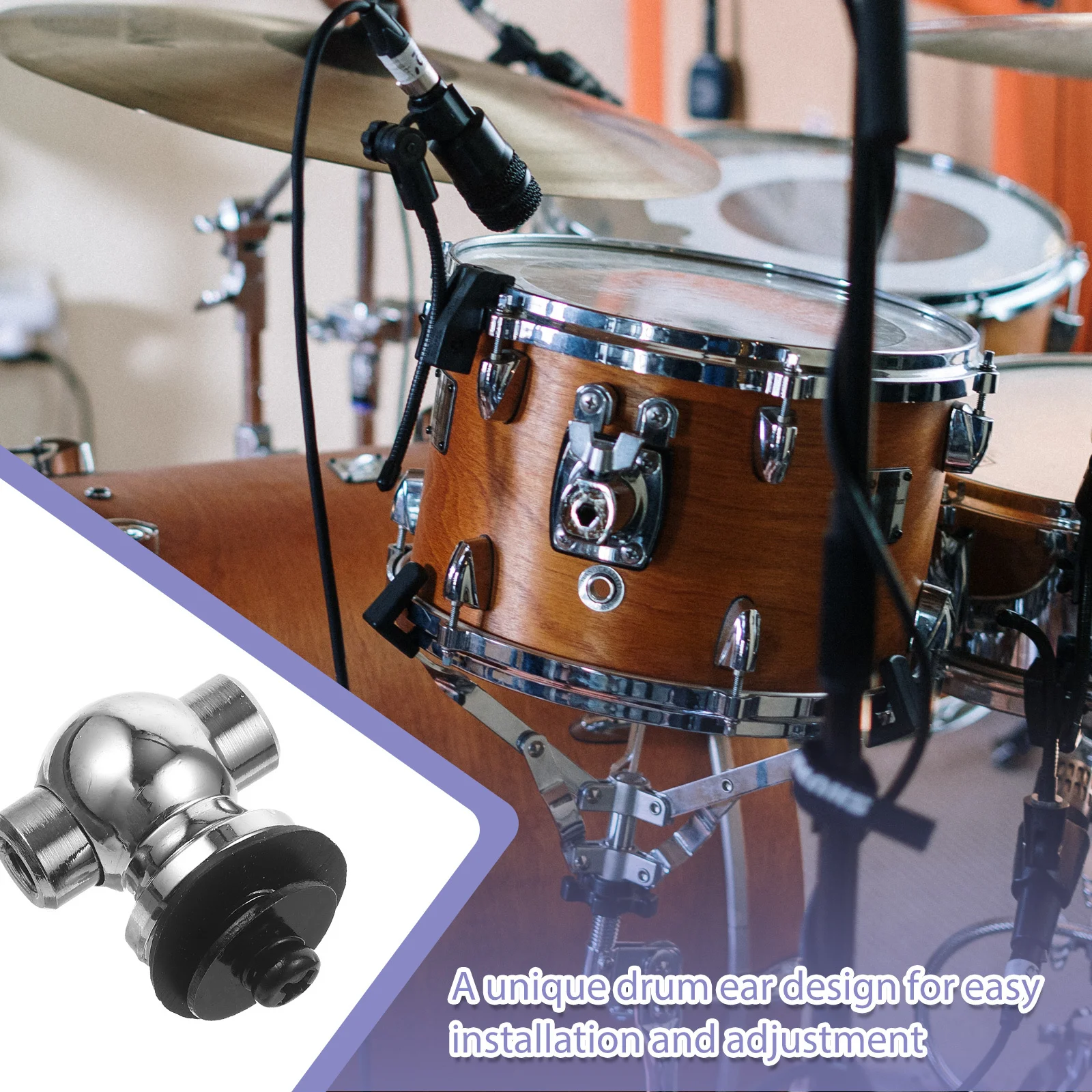 

Tom Drum Kit Mount Bracket Durable Solid Zinc Alloy Drum Ear Clamp Stable Floor Tom Leg Holder Percussion Instrument Part