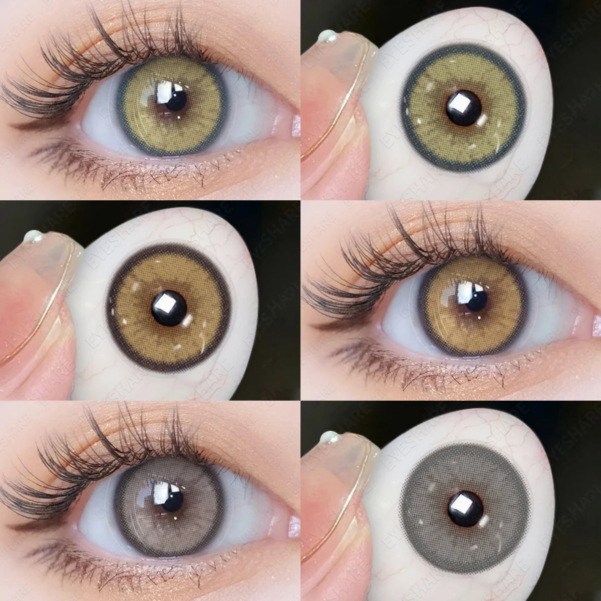 EYESHARE 1 Pair NEW Colored Contact Lenses Green Eye Lenses Natural Brown Lens Fast Delivery Green Eye Lens Yearly Contacts Lens