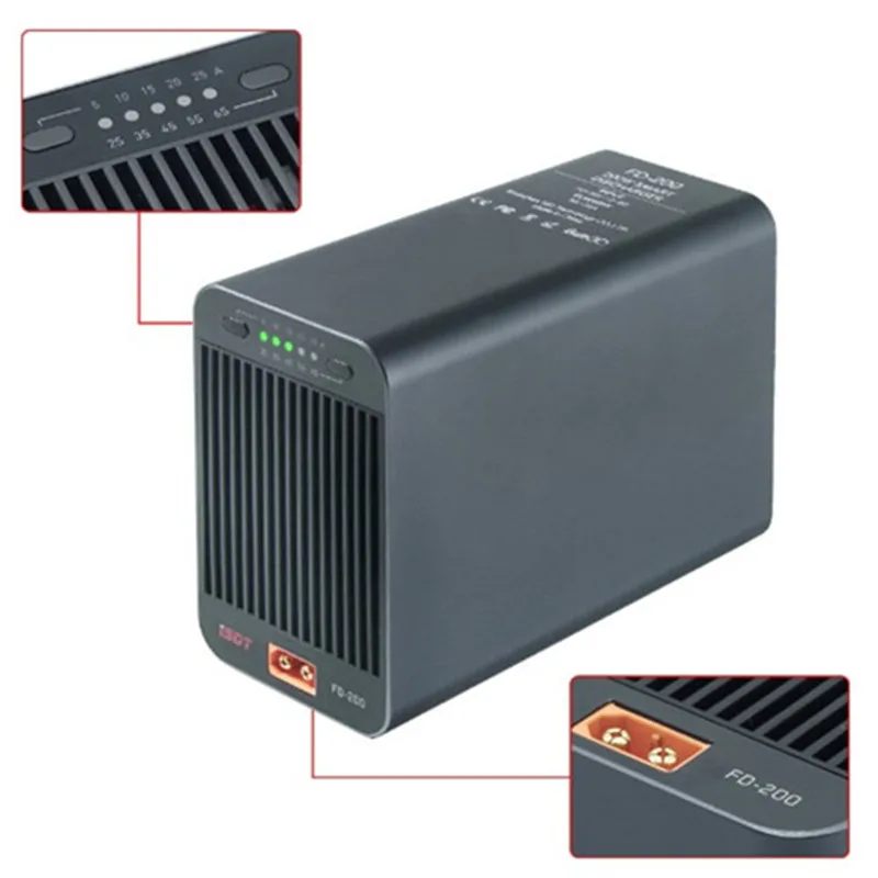 ISDT FD-200 スマート 200 ワット 25A ワイヤレス APP 制御放電器プラスチック Lipo バッテリー放電 2-8S バッテリー用
