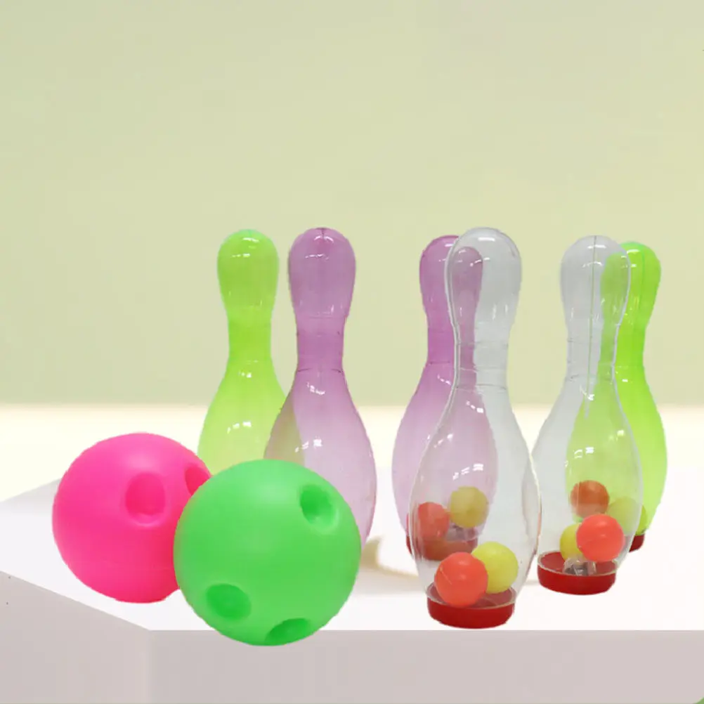 

1Set Glow in The Dark Kids Bowling Set Light Up Bowling Pin Game Perfect Indoor Sport for Toddlers Children Hand-Eye