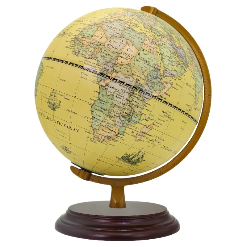 Globe, Antique-style AR Illuminated Ornament, Retro Luminous, Night-Glowing, Rechargeable