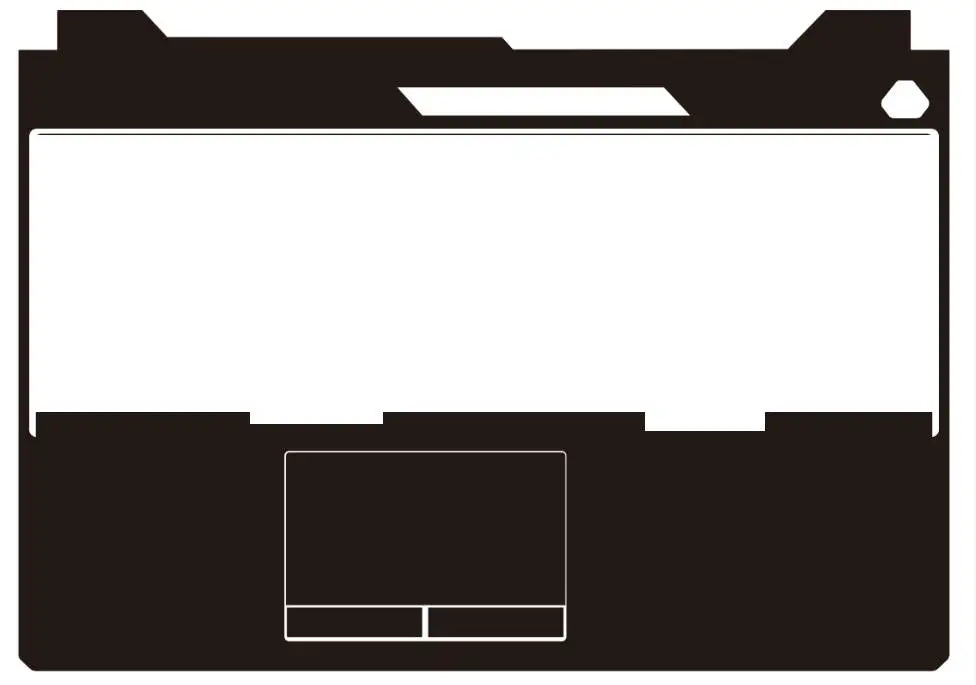Vinilo Adhesivo para Laptop Asus TUF Gaming A15 A16 A17 F15 F16 F17 FA506 FX506 FA507 FX507 FA706 FA617 FX707 FX607, Protector para el Reposamanos