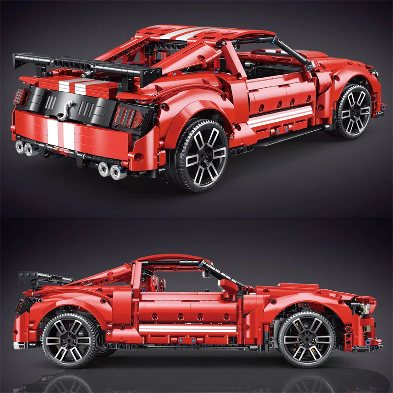 IN STOCK 1:10 Technical City Supercar GT500 Building Blocks Model Assembling MOC High Tech Racing Car Bricks Toys for Boys Gift