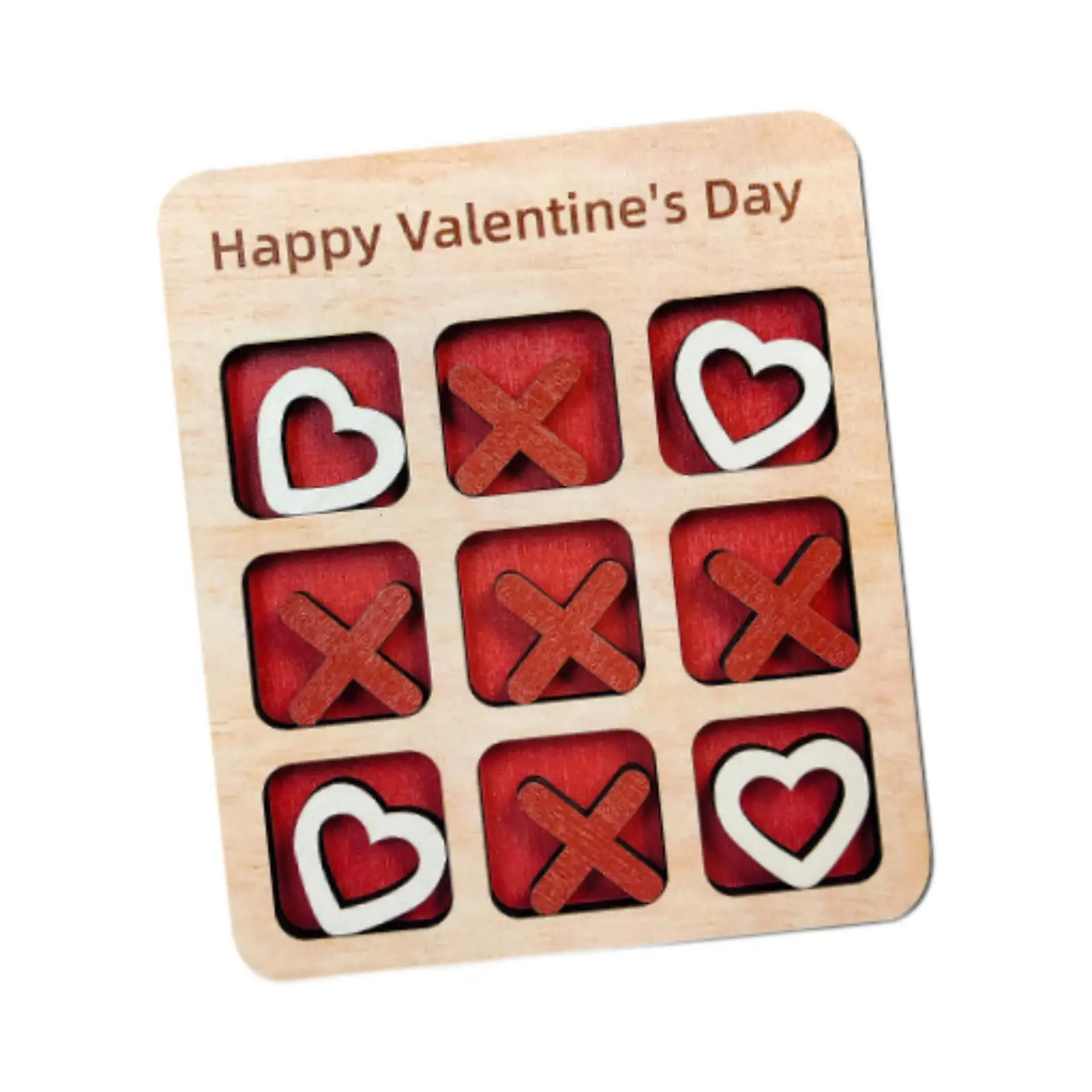 

Tic TAC Toe Board Game Valentines Day Gift Parent Child Interaction Game Educational Toy Brain Teaser for Family Kids Adults